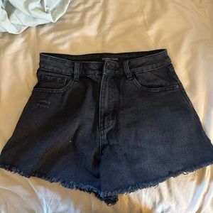 Black Jean Shorts
